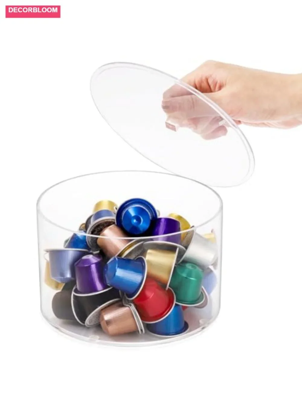 Acrylic Coffee Filter Holder with Lid, Countertop Storage Dispenser for Coffee